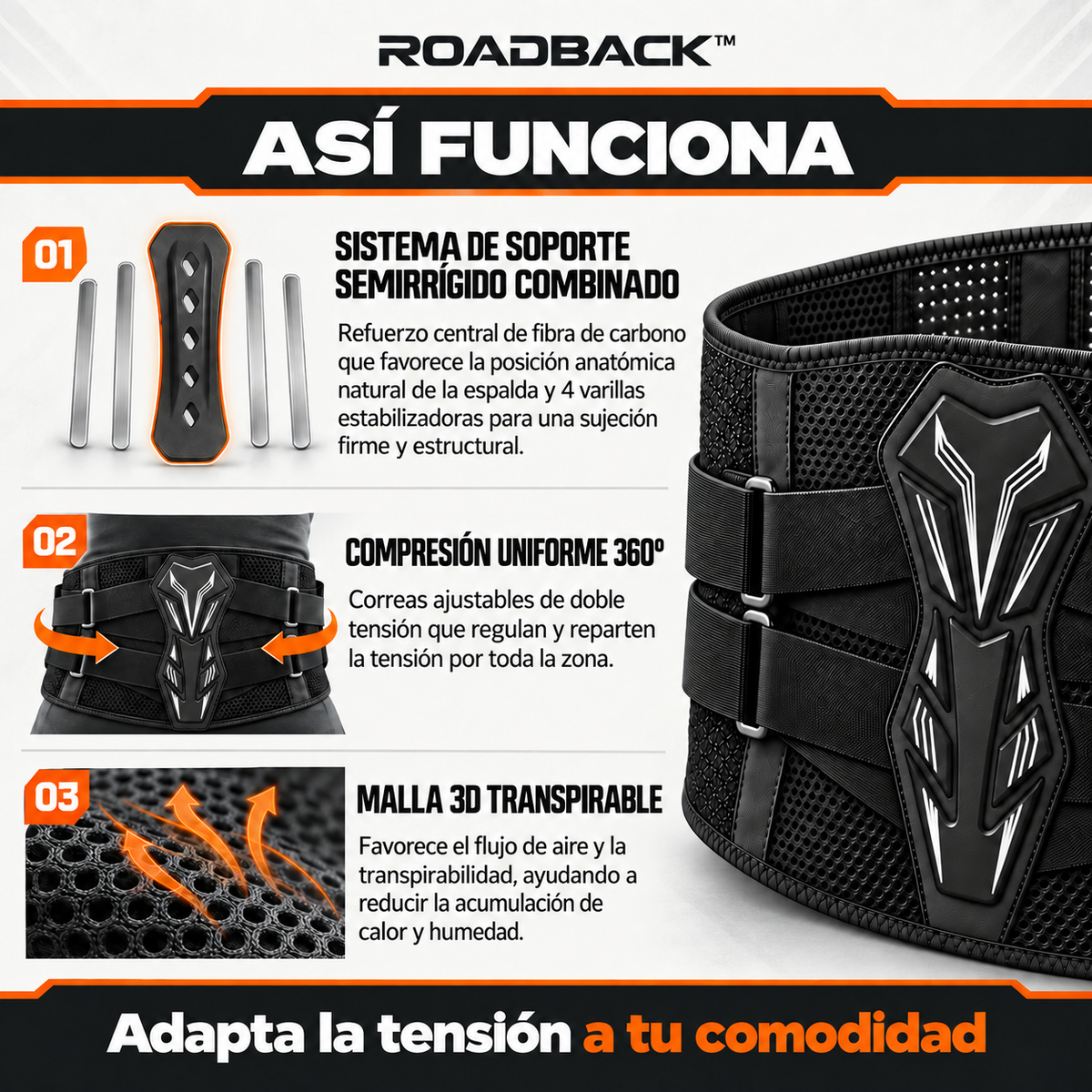 Cinturón Lumbar ROADBACK™